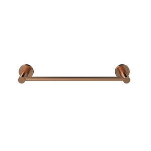Meir Round Single Towel Rail 300mm | Lustre Bronze