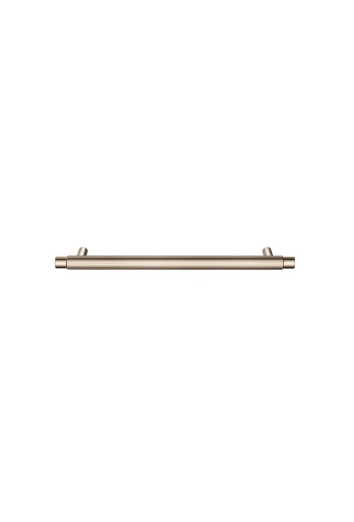 Meir Öppen Linear Knurled Round Pull Cabinet Handle 200mm | Champagne