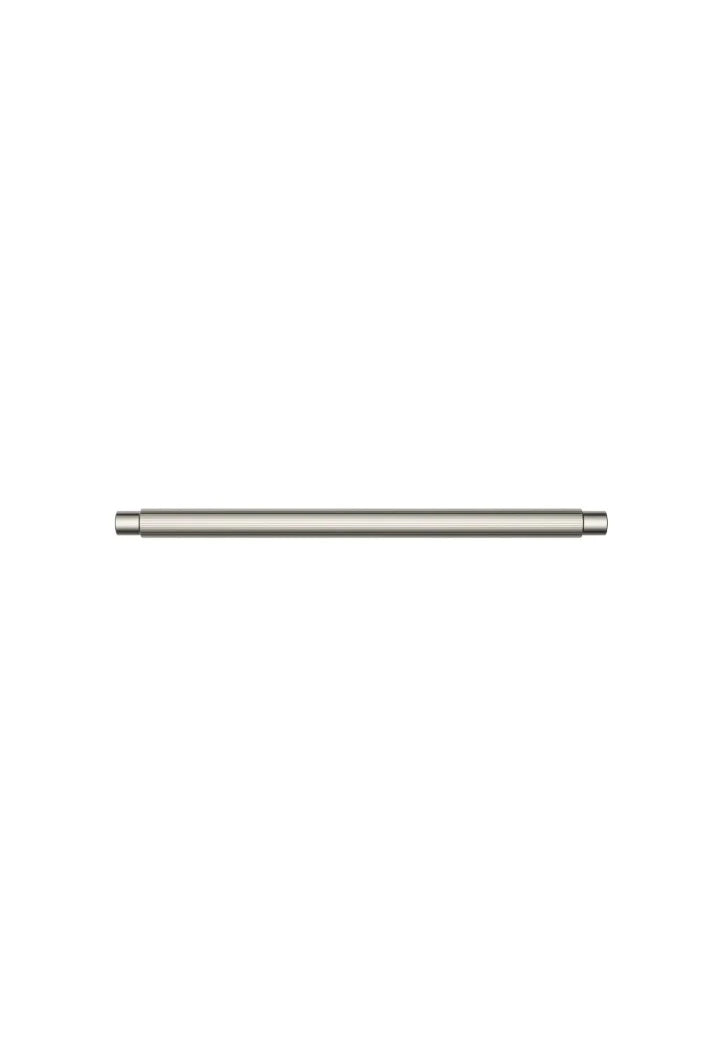 Meir Öppen Linear Knurled Round Pull Cabinet Handle 200mm | Brushed Nickel