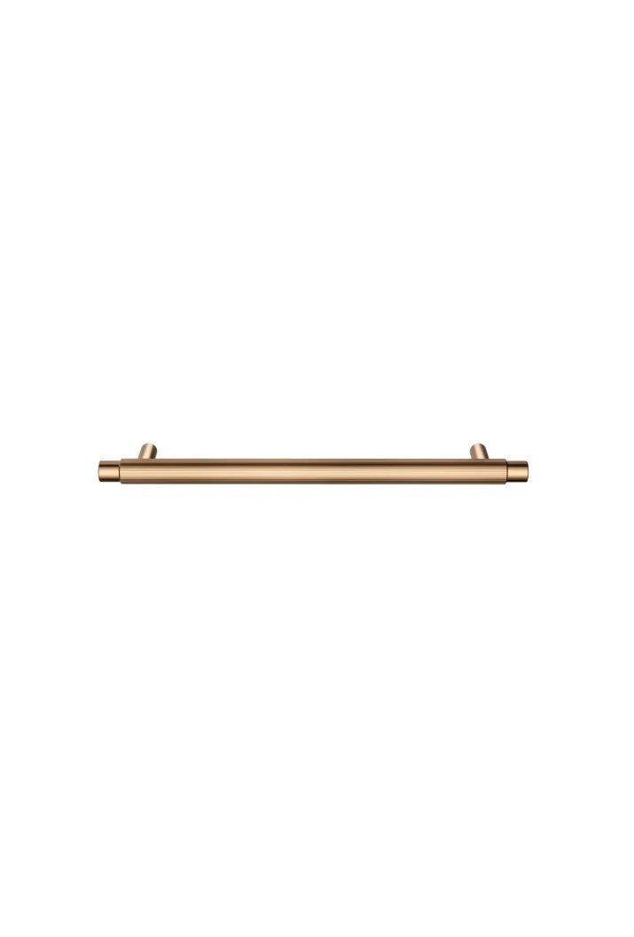 Meir Öppen Linear Knurled Round Pull Cabinet Handle 200mm | Lustre Bronze
