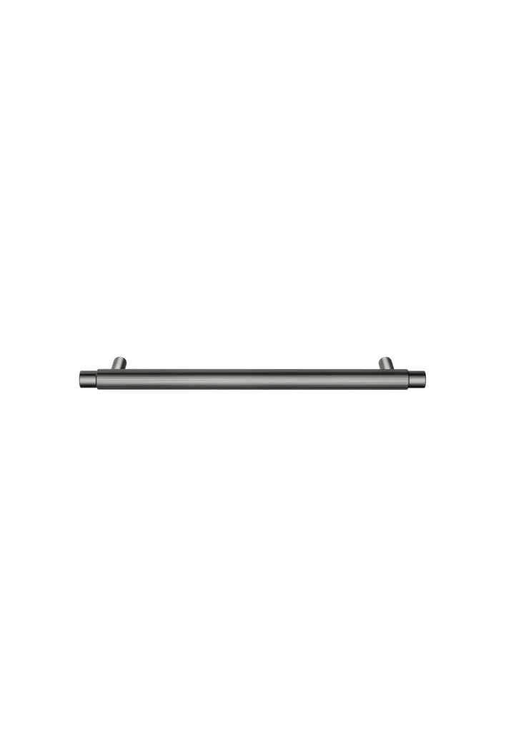 Meir Öppen Linear Knurled Round Pull Cabinet Handle 200mm | Shadow Gunmetal