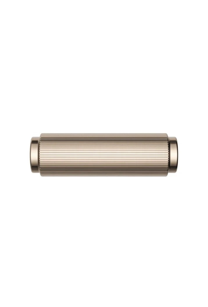 Meir Öppen T-pull Linear Knurled Cabinet Handle | Champagne
