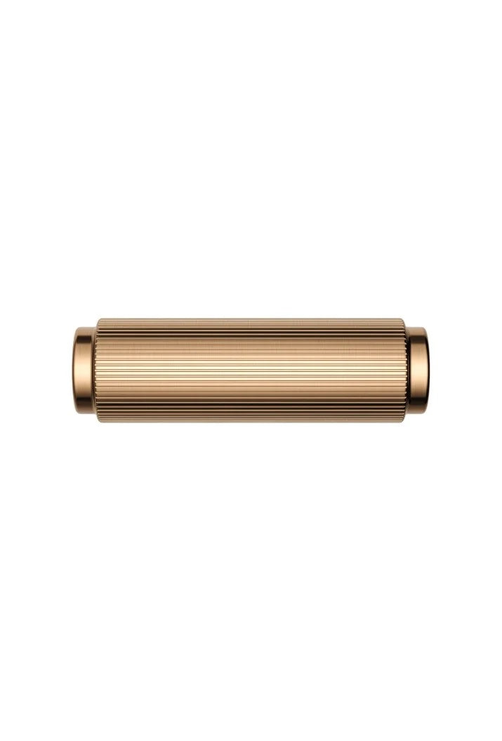 Meir Öppen T-pull Linear Knurled Cabinet Handle | Lustre Bronze