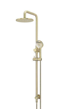 Meir Round Combination Shower Rail with 200mm Rose & Multi Function Hand Shower | Tiger Bronze