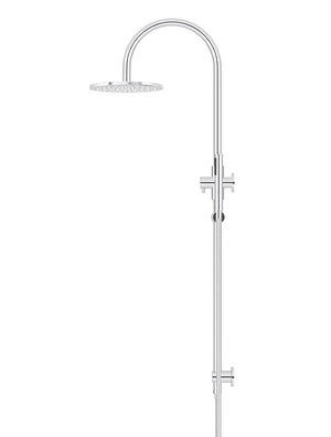 Meir Round Gooseneck Shower Set with 200mm Rose & Single Function Hand Shower | Chrome