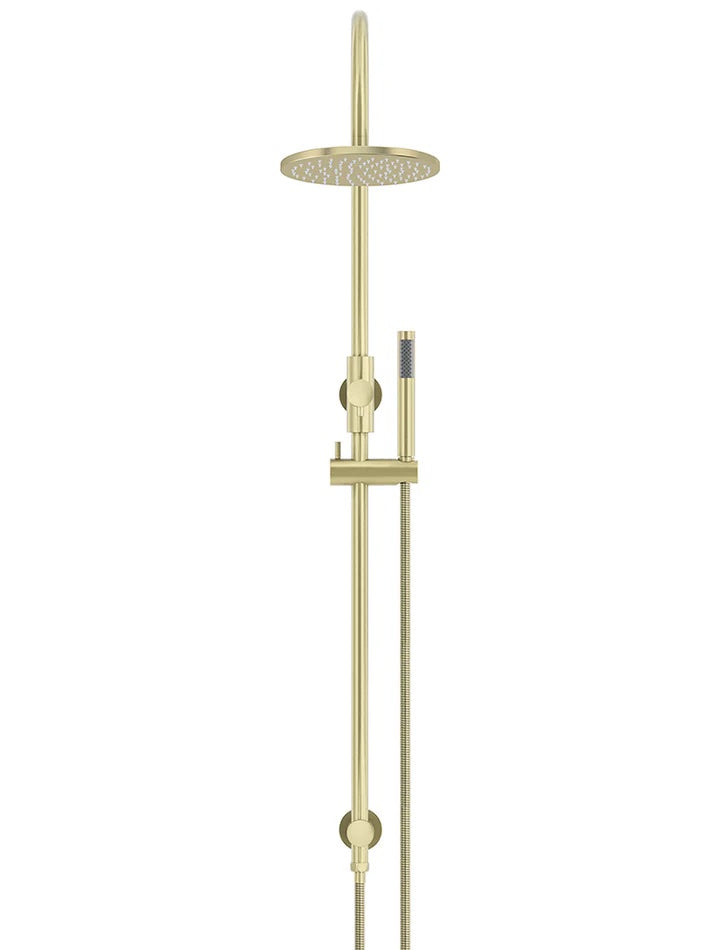 Meir Round Gooseneck Shower Set with 200mm Rose & Single Function Hand Shower | Tiger Bronze