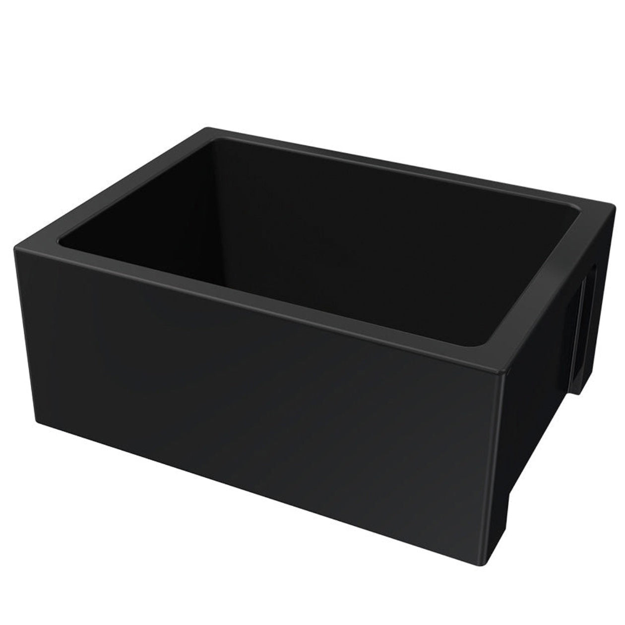 Rigolo 610 Butler Sink | Matt Black | Flat Edge
