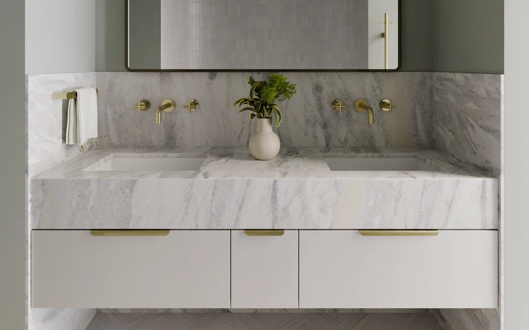 Meir Öppen Edge Pull Cabinet Handle 150mm | Shadow Gunmetal