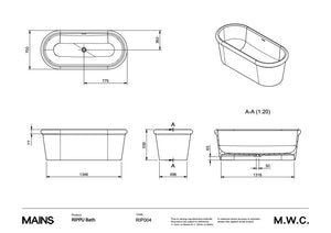 Mains Water Co. | Rippu Free Standing Bath