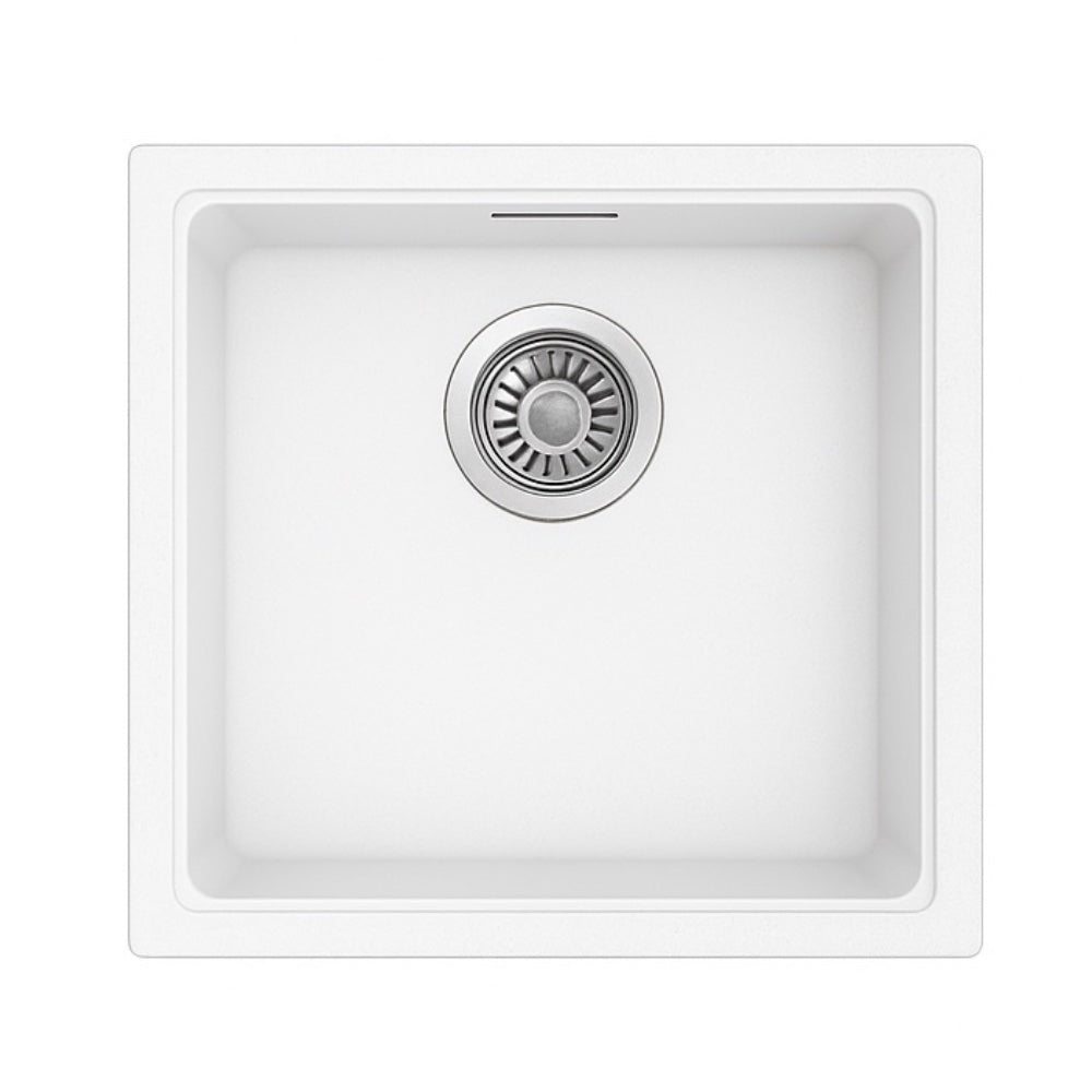 Rose & Stone Basalto | 400mm Single Sink | Matt White