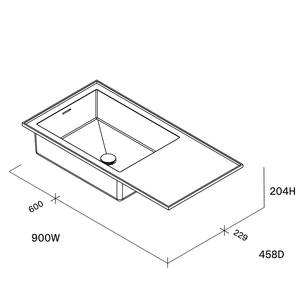 Mains Water Co. | Saturn 900 Inset Basin