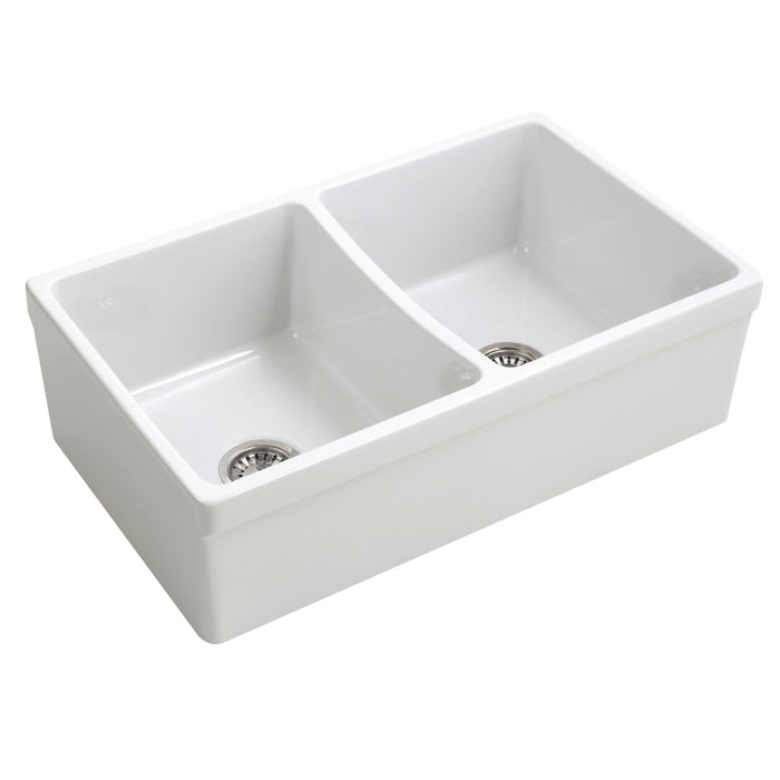 Veneto 830 Butler Sink | Gloss White | Flat Edge