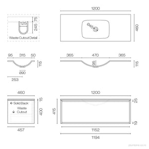 Alma Spio 1200 1 Drawer Vanity