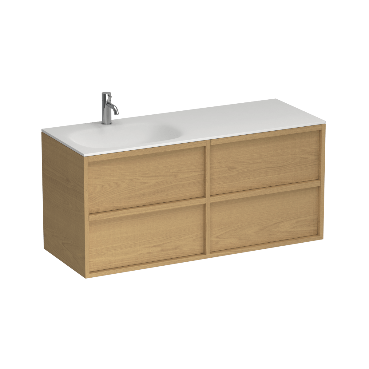 Alma Spio 1200 4 Drawer Vanity Left Basin