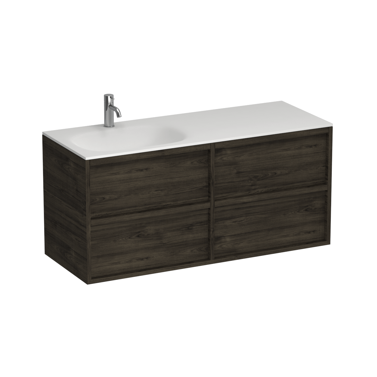 Alma Spio 1200 4 Drawer Vanity Left Basin