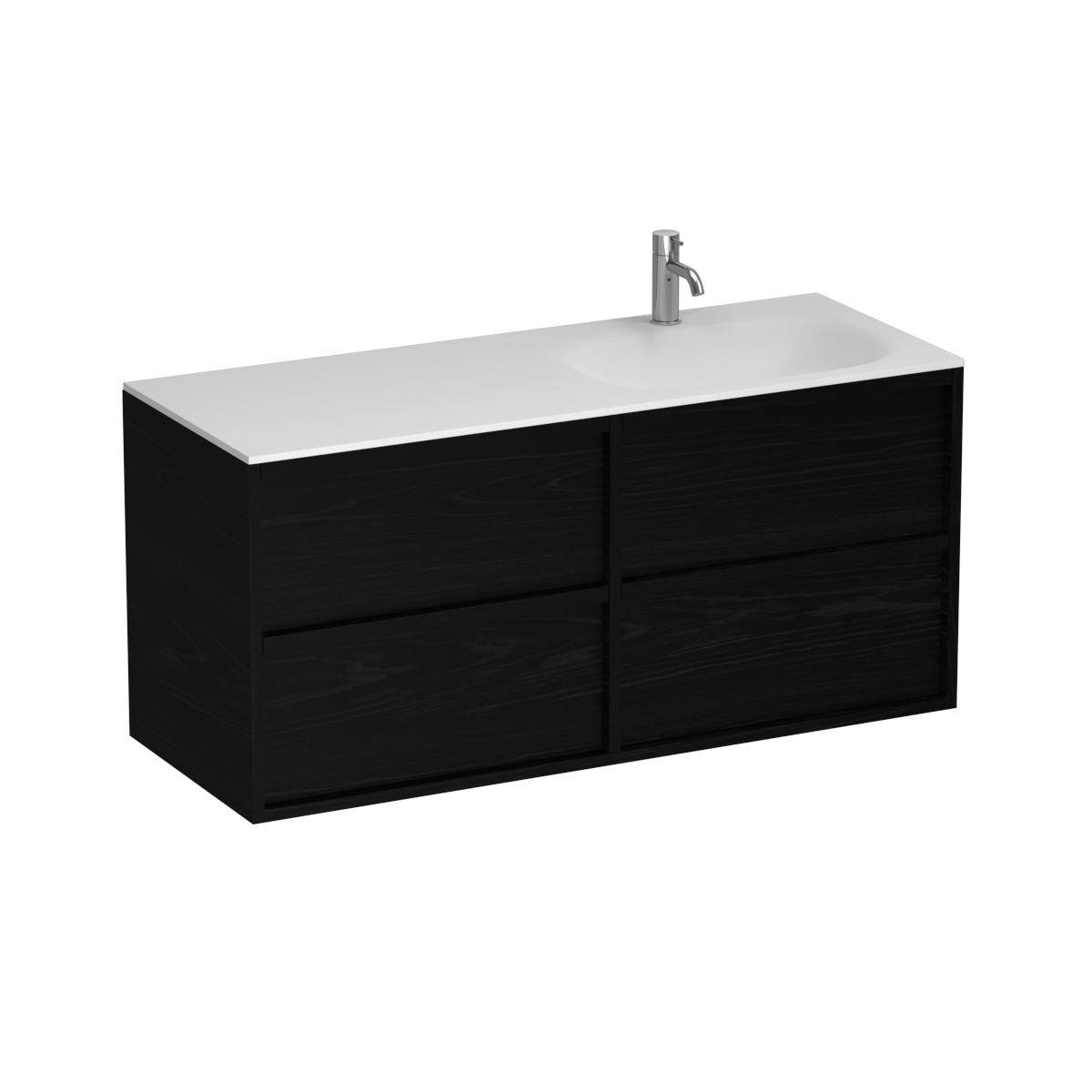 Alma Spio 1200 4 Drawer Vanity Right Basin