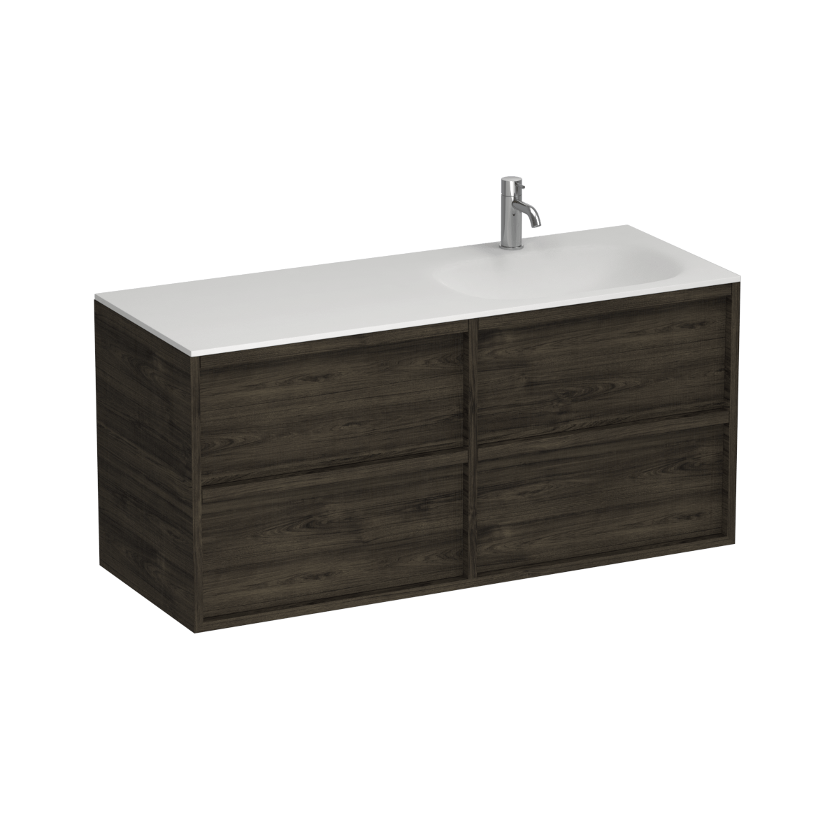 Alma Spio 1200 4 Drawer Vanity Right Basin