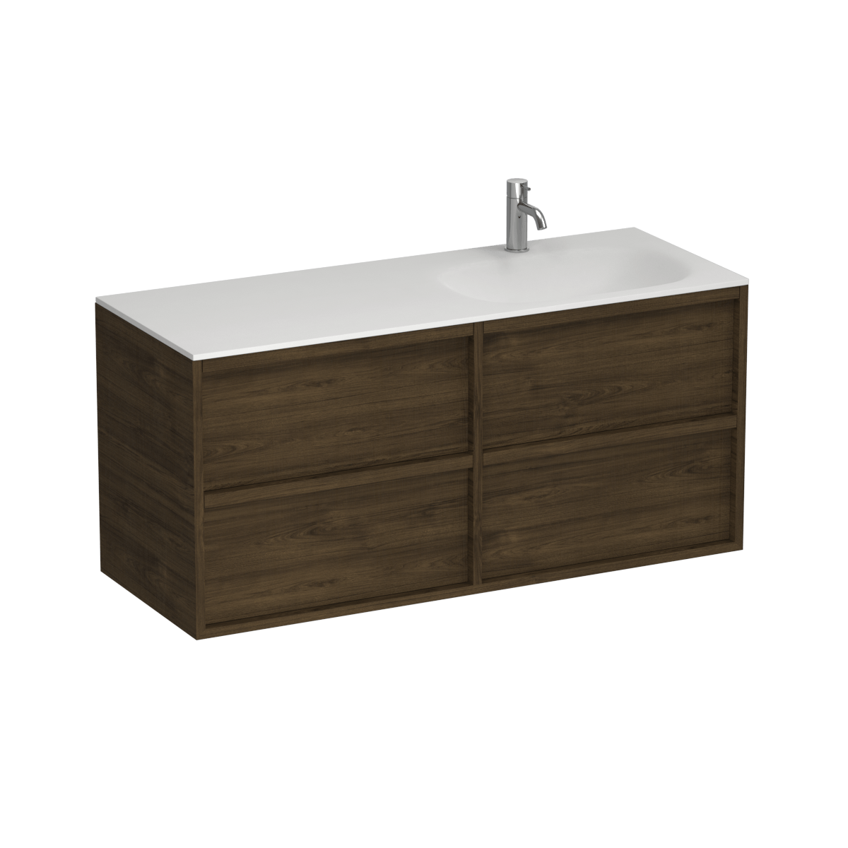 Alma Spio 1200 4 Drawer Vanity Right Basin