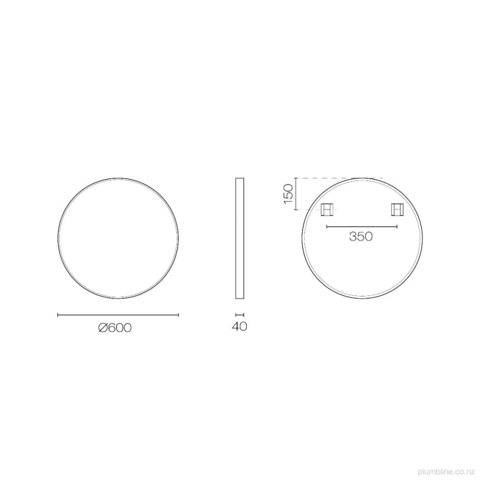 Frame XL 600 Round Mirror