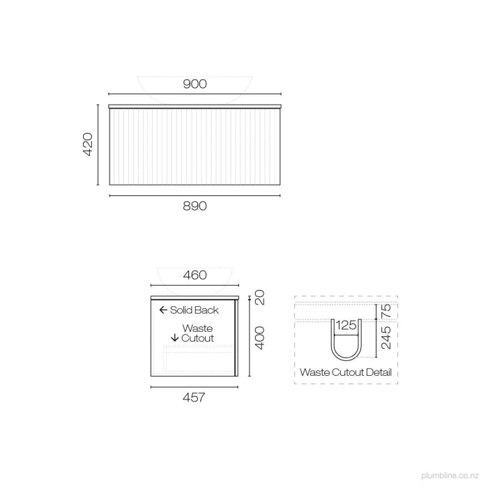 Lima Opaco 900 1 Drawer Vanity