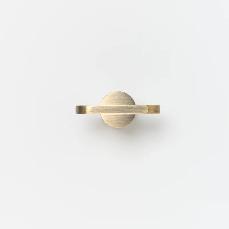 Lo&Co Intersect Knob | Aged Brass