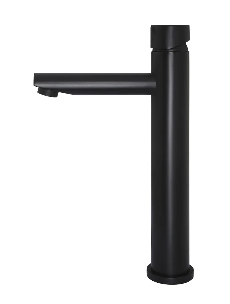 Meir Round Pinless Tall Basin Mixer | Matte Black