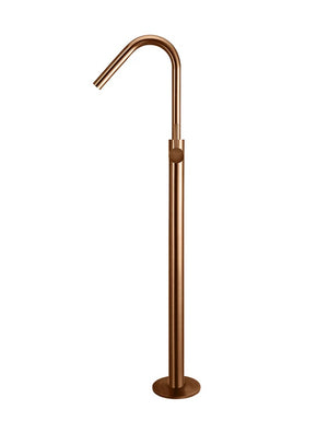 Meir Round Freestanding Bath Spout & Hand Shower | Lustre Bronze