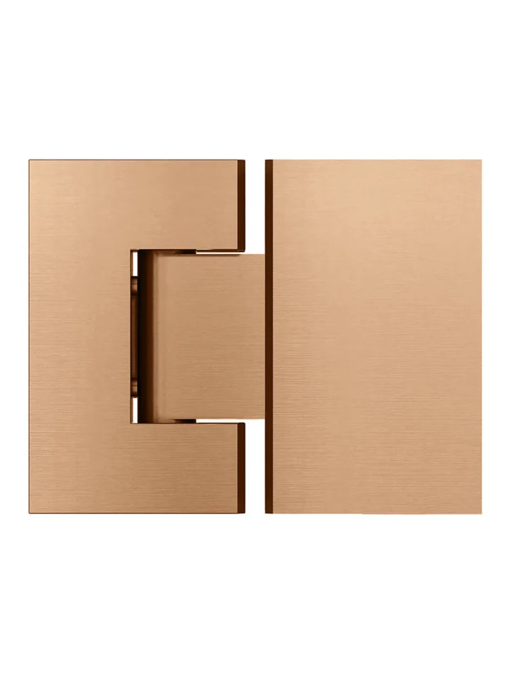 Meir Glass To Glass Shower Door Hinge | Lustre Bronze