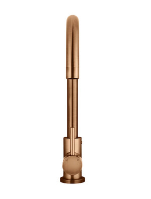 Meir Round Gooseneck Kitchen Mixer | Lustre Bronze
