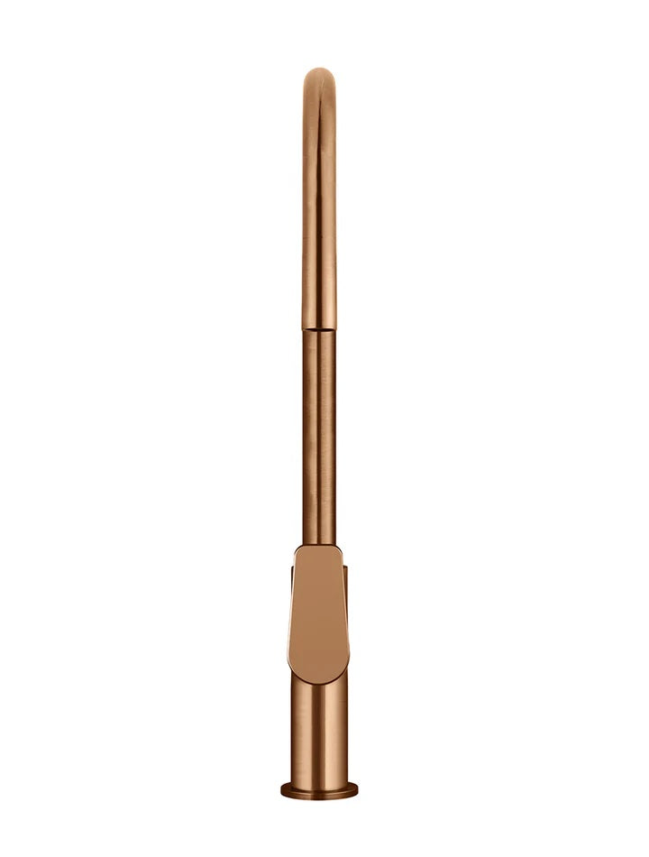 Meir Round Paddle Piccola Pull Out Kitchen Mixer Tap | Lustre Bronze