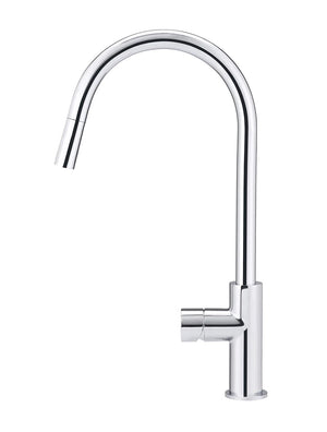 Meir Round Pinless Piccola Pull Out Kitchen Mixer Tap | Polished Chrome