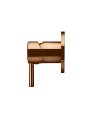 Meir Round Wall Mixer with Short Pin Lever | Lustre Bronze