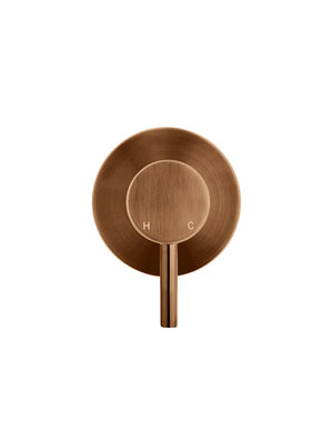 Meir Round Wall Mixer with Short Pin Lever | Lustre Bronze