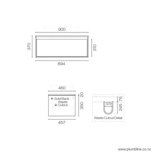 Prava Opaco 900 1 Drawer Vanity