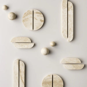 Lo&Co Dot Marble Handle Pull Small | Travertine