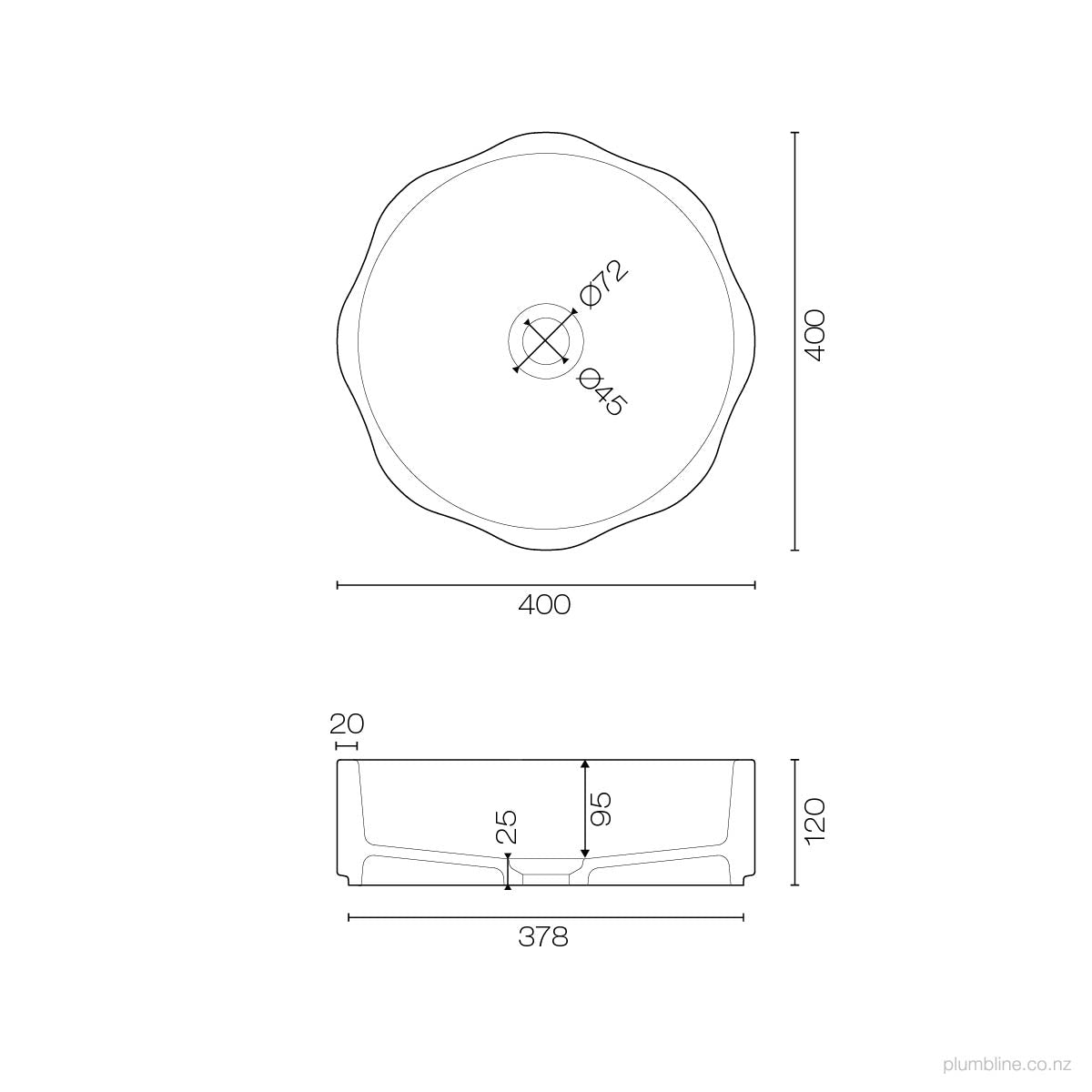 Meek Wave 400 Vessel Basin