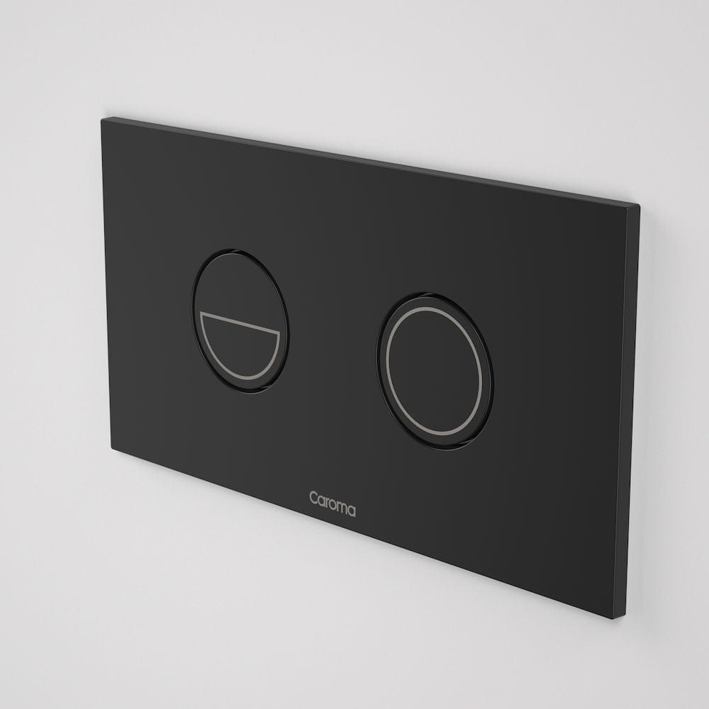 Caroma Flush Plate Caroma Invisi Series II Round Metal Dual Flush Plate | Black