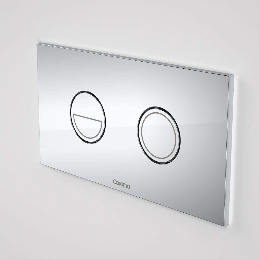 Caroma Flush Plate Caroma Invisi Series II Round Metal Dual Flush Plate | Satin