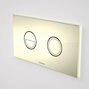 Caroma Flush Plate Caroma Invisi Series II Round Metal Dual Flush Plate | Gold
