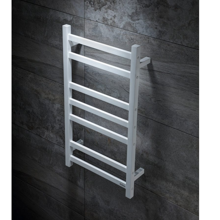 Heirloom Heated Towel Rail Heirloom Studio 1 825 Slimline Low Voltage Heated Towel Ladder | White