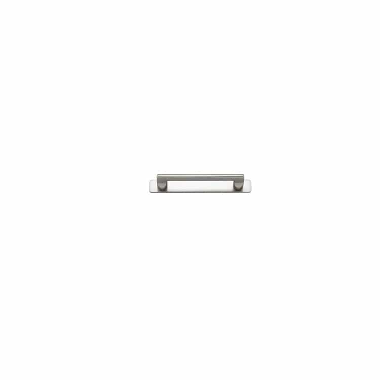 Iver Handles Iver Baltimore Cabinet Pull with Backplate | Satin Nickel | 128mm