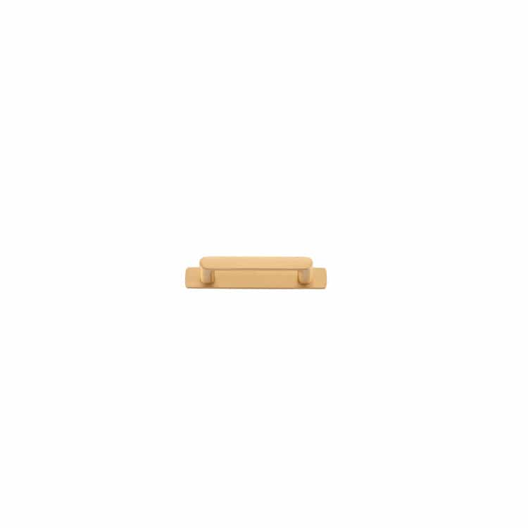Iver Handles Iver Osaka Cabinet Pull with Backplate  | Brushed Brass | 96mm