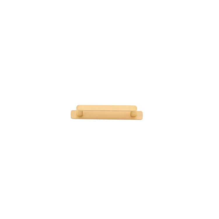 Iver Handles Iver Osaka Cabinet Pull with Backplate | Brushed Brass | 128mm