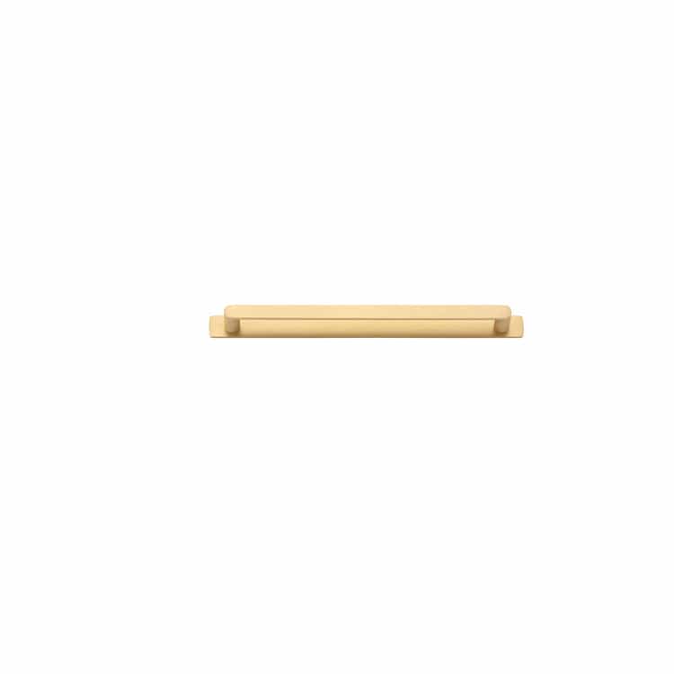 Iver Handles Iver Osaka Cabinet Pull with Backplate | Brushed Brass | 256mm