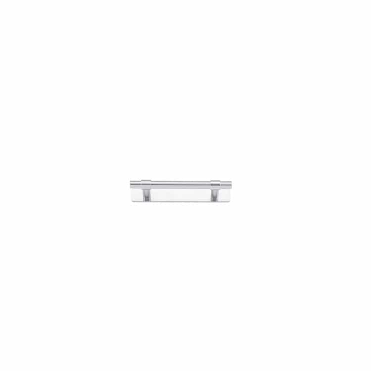 Iver Handles Iver Helsinki Cabinet Pull with Backplate |  Brushed Chrome | 128mm