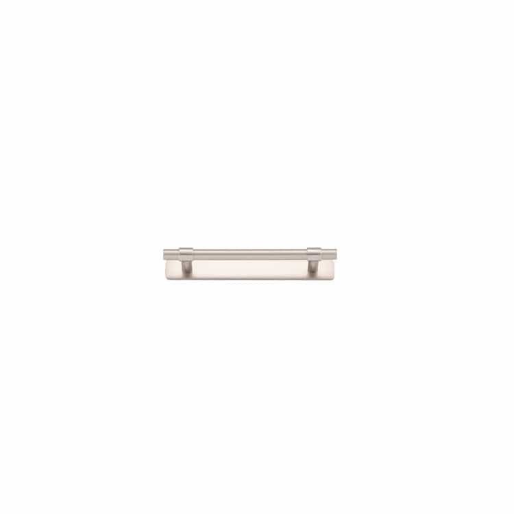 Iver Handles Iver Helsinki Cabinet Pull with Backplate | Satin Nickel | 128mm