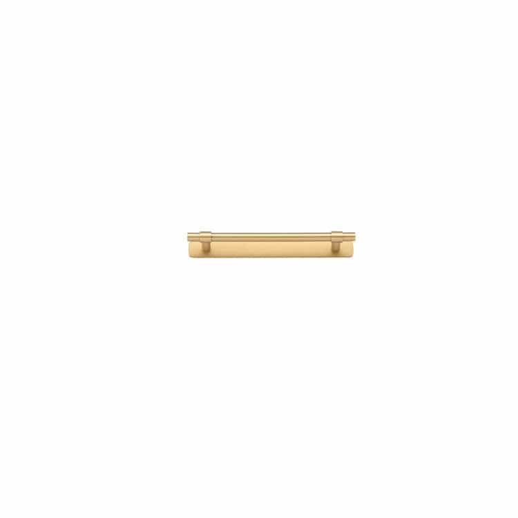 Iver Handles Iver Helsinki Cabinet Pull with Backplate | Brushed Brass | 160mm