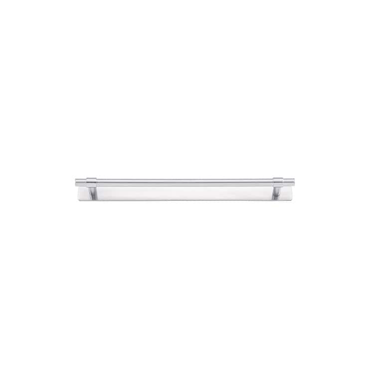 Iver Handles Iver Helsinki Cabinet Pull with Backplate | Brushed Chrome | 256mm