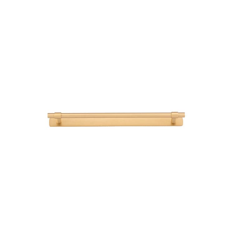 Iver Handles Iver Helsinki Cabinet Pull with Backplate | Brushed Brass | 256mm