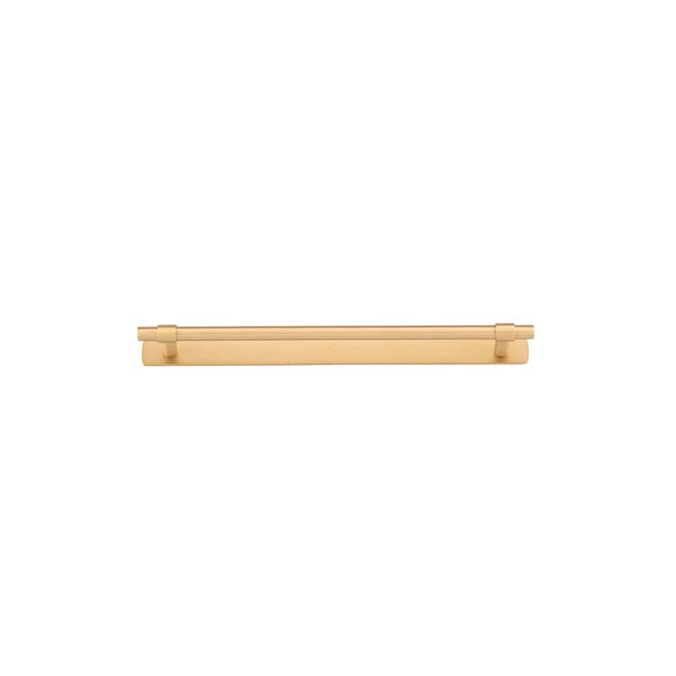 Iver Handles Iver Helsinki Cabinet Pull with Backplate | Brushed Brass | 256mm